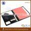 leather folder with emboss logo/ A4 ring binder folder
