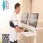 Wholesale metal desk with two desktops for sitting and standing