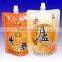 spouted pouch for juice /plastic spouted liquid bag
