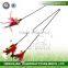 Hot Sale Beautiful Bell and Feather Made Teaser Play Stick Cat Plastic Toy