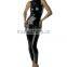 Sexy Sleeveless zipper catwoman latex catsuit for adult plus size Hot sale