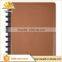 spiral pu leather notebooks refillable business notepads with pen loop & pockect