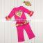 Baby Clothes Set Boutique Girl Long Sleeve Clothing Set Fashion Valentines Day Cotton Outfit Girls Pink Top Sets With Headband