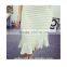 New fashion puffy gray striped women one-piece dress with flouncing hem