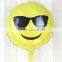 Lovely kiss cartoon baby helium balloon,18 inches printed balloon, inflatable custom emoji balloon