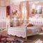 Mediterranean style pink princess wooden bedroom set