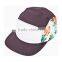Wholesale Custom Logo Fashion Floral 5 Panel Flat Brim Hats/ Cap Wholesale 5 Panel Strapback Hat Cap Buckle Camper 5 Panel Cap
