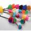 Hot selling colorful pom pom ball cotton tassel cord for decoration