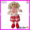B123 Soft Baby Gifts Girl Rag Doll Stuffed Christmas Baby Doll Costume with Headband Scarves