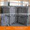 Aceally Foldable wire mesh pallet box/demountable steel storage cage for sale