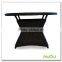 Audu Black Rattan 100cm Round Dining Table