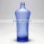 Low price wholesale blue frosted glass bottle wine