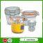 High quality glass storage jar sealed cans with silicone seal rign
