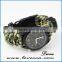 550 Paracord Survival Bracelet With Compass/thermometer /firestarter Buckle/whistle/Blade