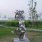 Plate gold man and woman garden statue stainless steel sculptures with umbrella