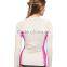 Sexy Swimwear Swimsuits Mature Contrast Side Panels Long Raglan Sleeves Swim Suit Swimsuit 2017 One Piece Swimwear Tee For Women