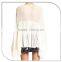 summer new special design chiffon ruffle lady top and blouse 2015