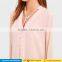 New fashion Long sleeve elegant solid chiffon blouse design 2016 for office ladies