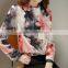 popular new style tops wholesale crew neck blouse women's pleated tops