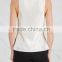 Wholesale Women Apparel V-neck Sleeveless Ivory Hammered Silk Top(DQE0346T)
