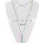 Elegant Turquoise material multilevel silver necklace