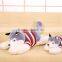 wholesale Christmas gift plush lying dog grey and white plush Siberian Husky for children gifts