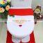 Christmas creative decoration cheap bathroom toilet seat cover rug set