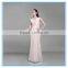 Wholesale Deep V Chiffon Modern Handmade Pleated Long Evening Dress