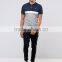 China OEM Manufacturer Summer Casual 180g 100% Cotton Short Sleeve Stripe Mens T-shirt