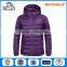 Shiny nylon women down jacket for winters