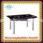 new modern design high quality hot bent tempered glass dining table
