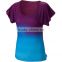 women wearing polyester spandex blended tie-dyed t shirts