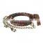 Leather Braided Horse lead with chain