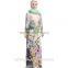 red lace flower printed muslim dress/baite fancy abaya kaftan muslim shirt/ islamic n muslim womenshirt
