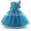 Lastest 1 year old girls birthday dress bow tie design tulle girls party dresses