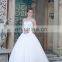 Elegant A-line Sleeveless Button Lace Applique Floor Length Satin Wedding Dress