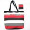 2015 Colorful Stripe Pattern Top Quality Canvas Bag Set