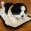 AA battery operated fur dog shaking tail sleeping dog with moving head