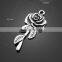 wholesale rose flower arrangement alloy flat-bottom pendant accessories for jewelry or for bags