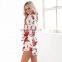 Women Sexy Long Sleeve Floral V-Neck Loose Jumpsuit Romper Playsuit