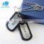 Custom high quality cheap laser engraved black dog tags new antique silver metal military dog tag