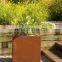 Cube Corten Steel Planter Boxes
