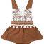 RTS Gauzy Muslin  Baby Girl Lace Romper Backless Playsuit  Cotton Romper