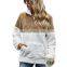 High Quality New Stitching Pullover Tie-dye Plush Sweater Loose Women Jacket