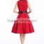1950's Black and Red beauty Temperament Dress Halterneck Rockabilly Party Dress