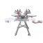 Micro adjustable 4 colors 4 stations  full t-shirt rotary silk screen printing garment screen printing t shirt machine