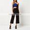 Custom wholesale stylish lace sheer strapy sexy tight ladies plain crop tops