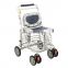 Removeable foldable metal steel old people rollator shopping cart walker with seat and brake