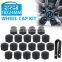 20pcs Wheel Lug Nut Cap Covers ABS Bright Black Wheel Cap Kit For Tesla Model 3 Model S and Model Y