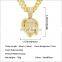 Punk Gold Portrait Coin Pendant Necklace Cuban Multilayer Chunky Thick Chain Choker Necklaces Gothtic Jewelry
